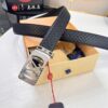 Louis Vuitton Automatic Buckle Belt, Full-Grain Imported Calfskin with Small Grain Cowhide, 3.5cm Width, Top-Quality Business Formal Belt
