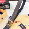 LV Men's Belt - Original Imported Woven Top-Layer Leather, New Style with Steel Hardware, Reversible Design