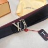 Top-Tier Louis Vuitton LV Belt, Genuine First-Layer French Calfskin, 3.8cm Width, Premium Hong Kong Duty-Free T Gift Box, Original NXP RFID Tag (Verifiable on Official Website), Stainless Steel Hardware, Hidden Buckle Design