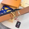 Top-Tier Louis Vuitton LV Belt – Genuine Full-Grain French Calfskin, 3.8cm Width, Premium Hong Kong Duty-Free T Gift Box, Original NXP RFID Tag (Verifiable on Official Website), Solid Stainless Steel Hardware