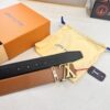 Top-Tier Louis Vuitton LV Belt – Genuine Full-Grain French Calfskin, 3.8cm Width, Premium Hong Kong Duty-Free T Gift Box, Original NXP RFID Tag (Verifiable on Official Website), Solid Stainless Steel Hardware