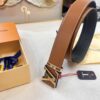 Top-Tier Louis Vuitton LV Belt – Genuine Full-Grain French Calfskin, 3.8cm Width, Premium Hong Kong Duty-Free T Gift Box, Original NXP RFID Tag (Verifiable on Official Website), Solid Stainless Steel Hardware