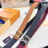 Top-Tier Louis Vuitton LV Belt – Genuine Full-Grain French Calfskin, 3.8cm Width, Premium Hong Kong Duty-Free T Gift Box, Original NXP RFID Tag (Verifiable on Official Website), Solid Stainless Steel Hardware