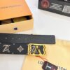 Arrival of Louis Vuitton LV Men's Belt, ZP Molded Design, Imported Genuine Original Print, Full-Grain Calfskin Leather, Precision Lettering Hardware, Reversible Double-Sided Use, 3.8cm Width