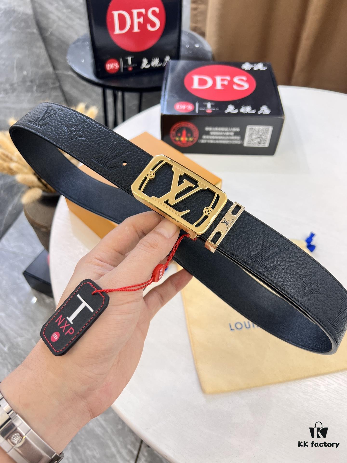 Top-Tier Leather Belt, Hong Kong Duty-Free T Gift Box 🎁 (NXP Tag with Authenticity Chip Recognizable on Official Website)