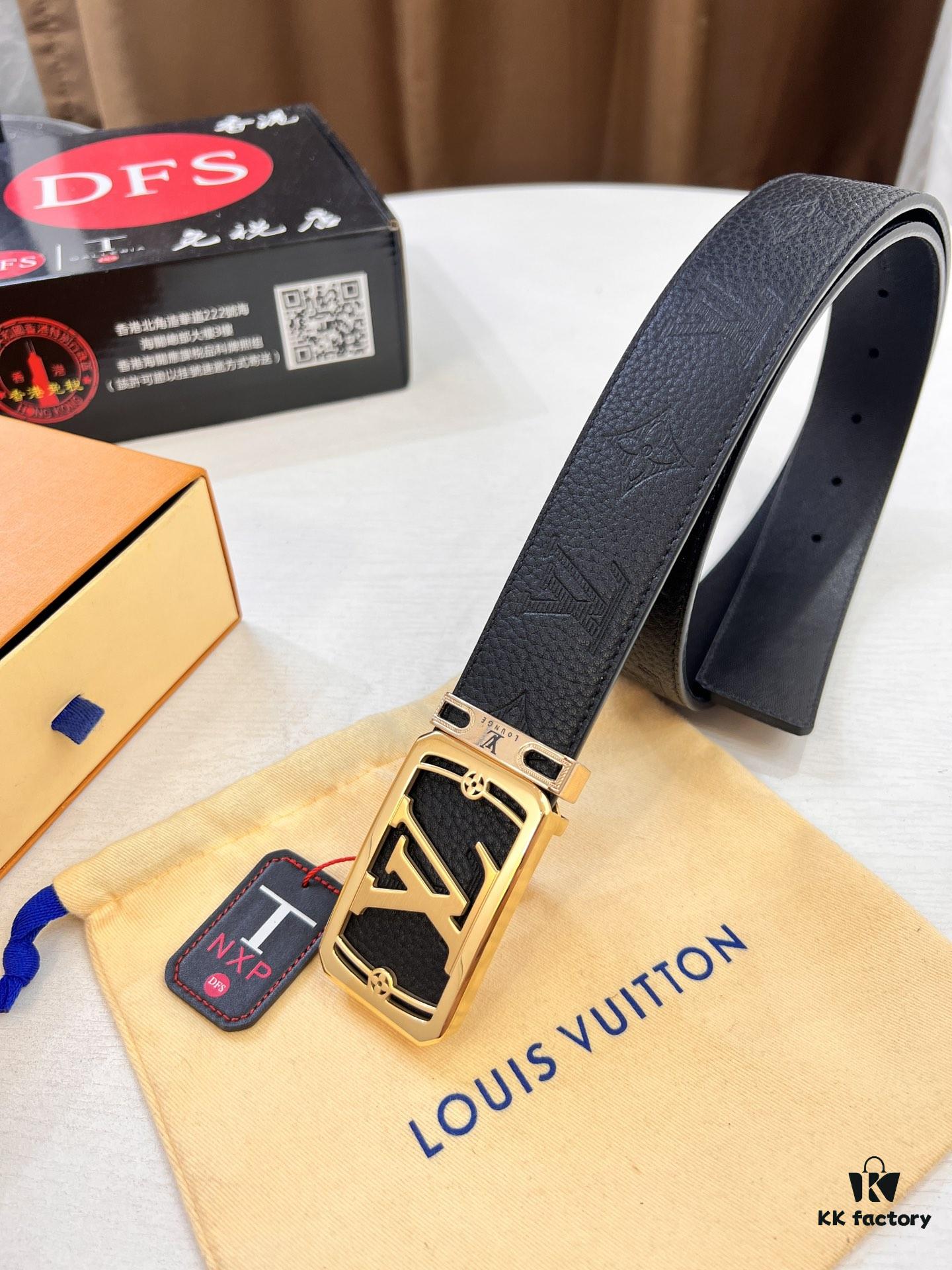 Top-Tier Leather Belt, Hong Kong Duty-Free T Gift Box 🎁 (NXP Tag with Authenticity Chip Recognizable on Official Website)