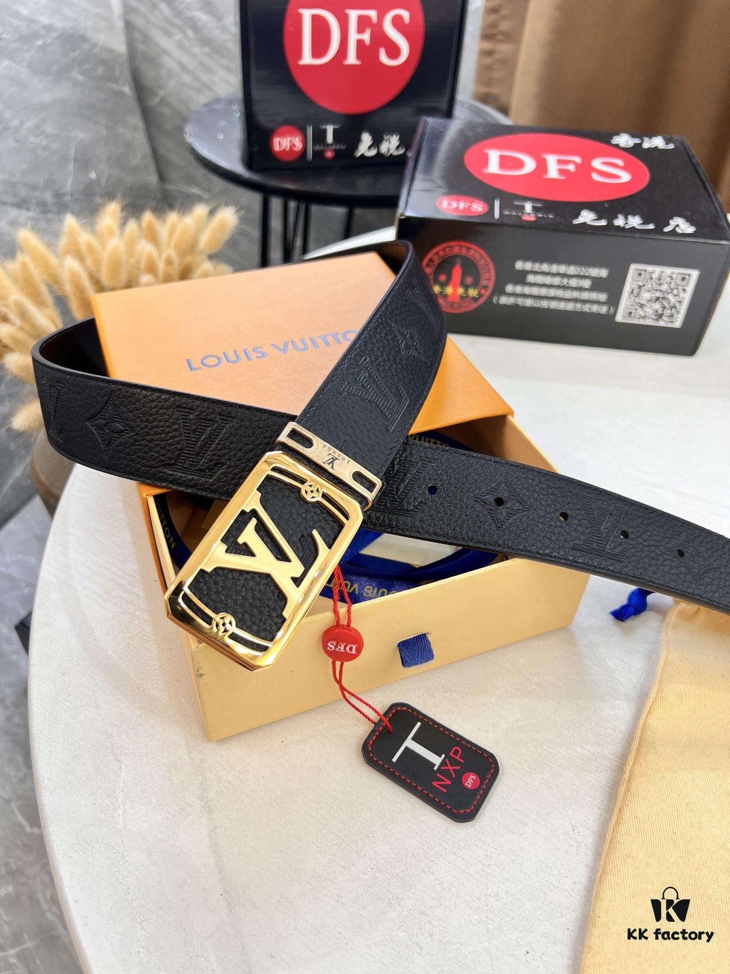 Top-Tier Leather Belt, Hong Kong Duty-Free T Gift Box 🎁 (NXP Tag with Authenticity Chip Recognizable on Official Website)