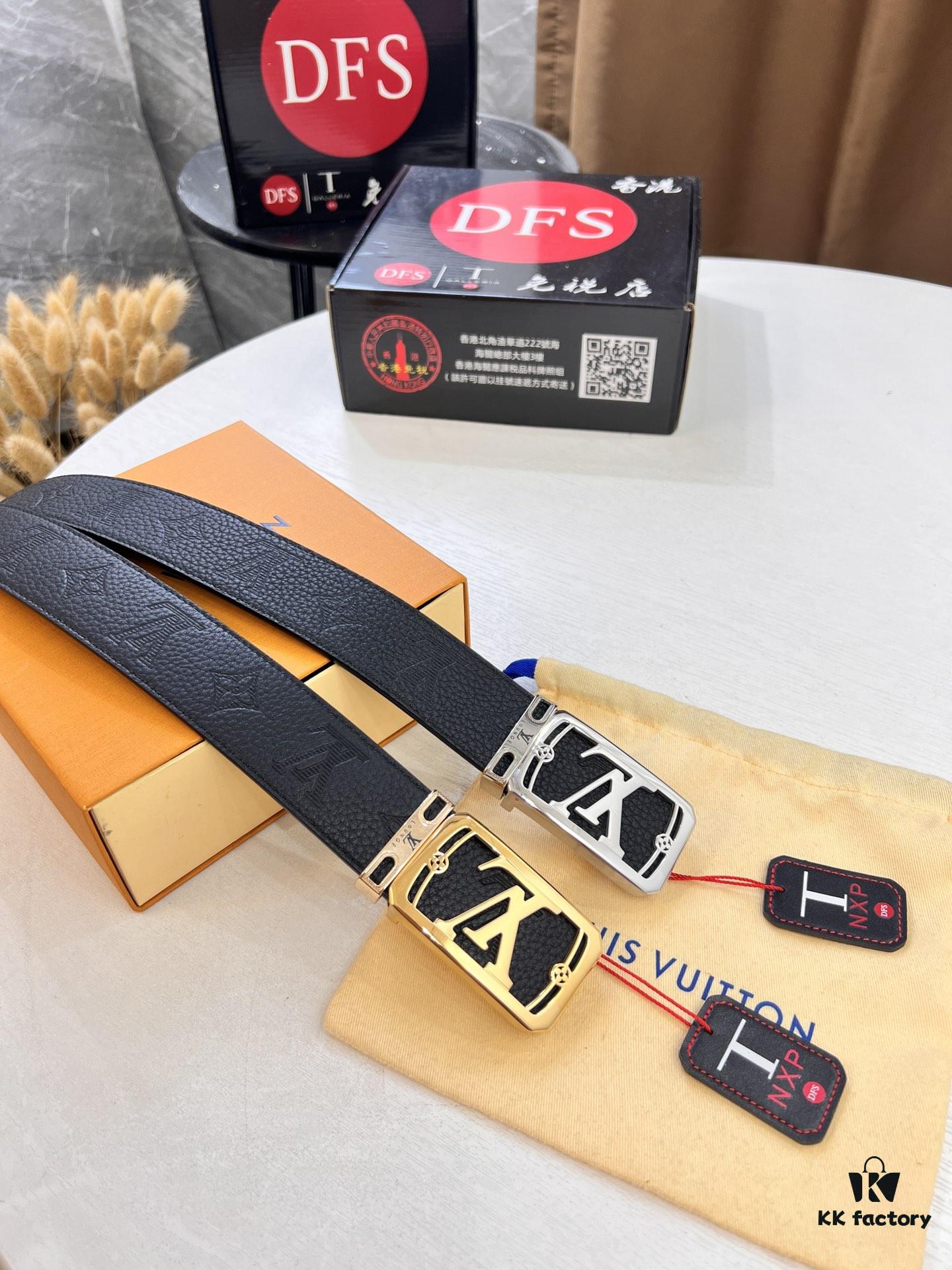 Top-Tier Leather Belt, Hong Kong Duty-Free T Gift Box 🎁 (NXP Tag with Authenticity Chip Recognizable on Official Website)