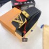 LV Men's Belt, Imported Genuine First-Layer Cowhide, Reversible Design, 3.8cm Width, Premium Quality with NXP Anti-Counterfeit Chip