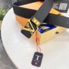 LV Men's Belt, Imported Genuine First-Layer Cowhide, Reversible Design, 3.8cm Width, Premium Quality with NXP Anti-Counterfeit Chip