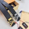 LV Men's Belt, Imported Genuine First-Layer Cowhide, Reversible Design, 3.8cm Width, Premium Quality with NXP Anti-Counterfeit Chip