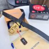 Louis Vuitton Automatic Buckle Belt, Top-Quality Genuine Leather, Imported Grain Leather with Fine-Grain Calfskin, 3.5cm Width, LV Stainless Steel Hardware