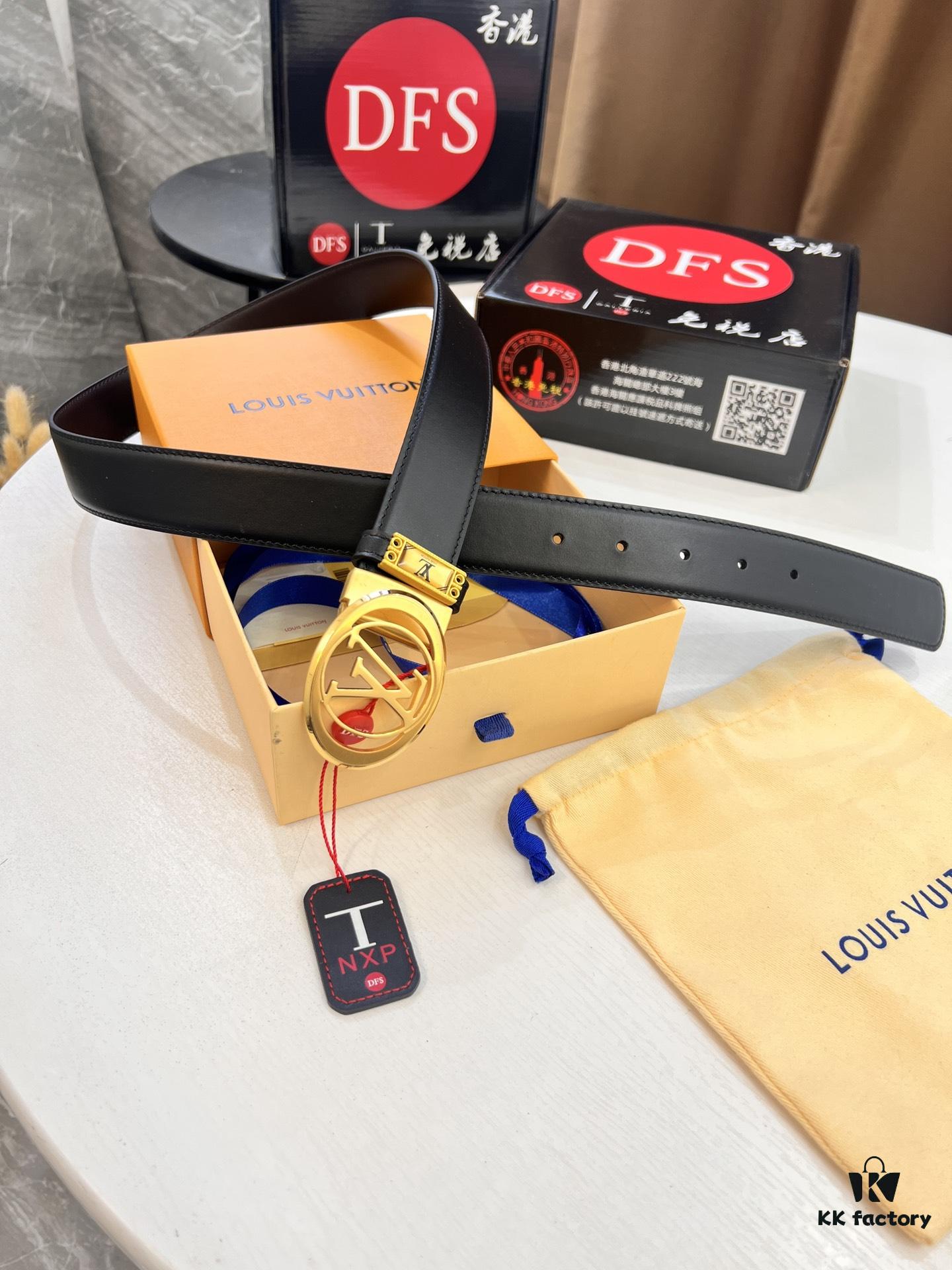 Louis Vuitton Belt, Custom Cowhide, Top-Quality Business Formal Accessory