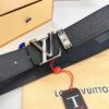 Top-Tier LV Louis Vuitton Belt - Genuine L-Logo Polished Stainless Steel Hardware, French Imported Cross-Grain Top-Layer Calfskin, 3.8cm Width, Original NXP RFID Anti-Counterfeit Chip (Hong Kong Duty-Free Exclusive Gift Box)