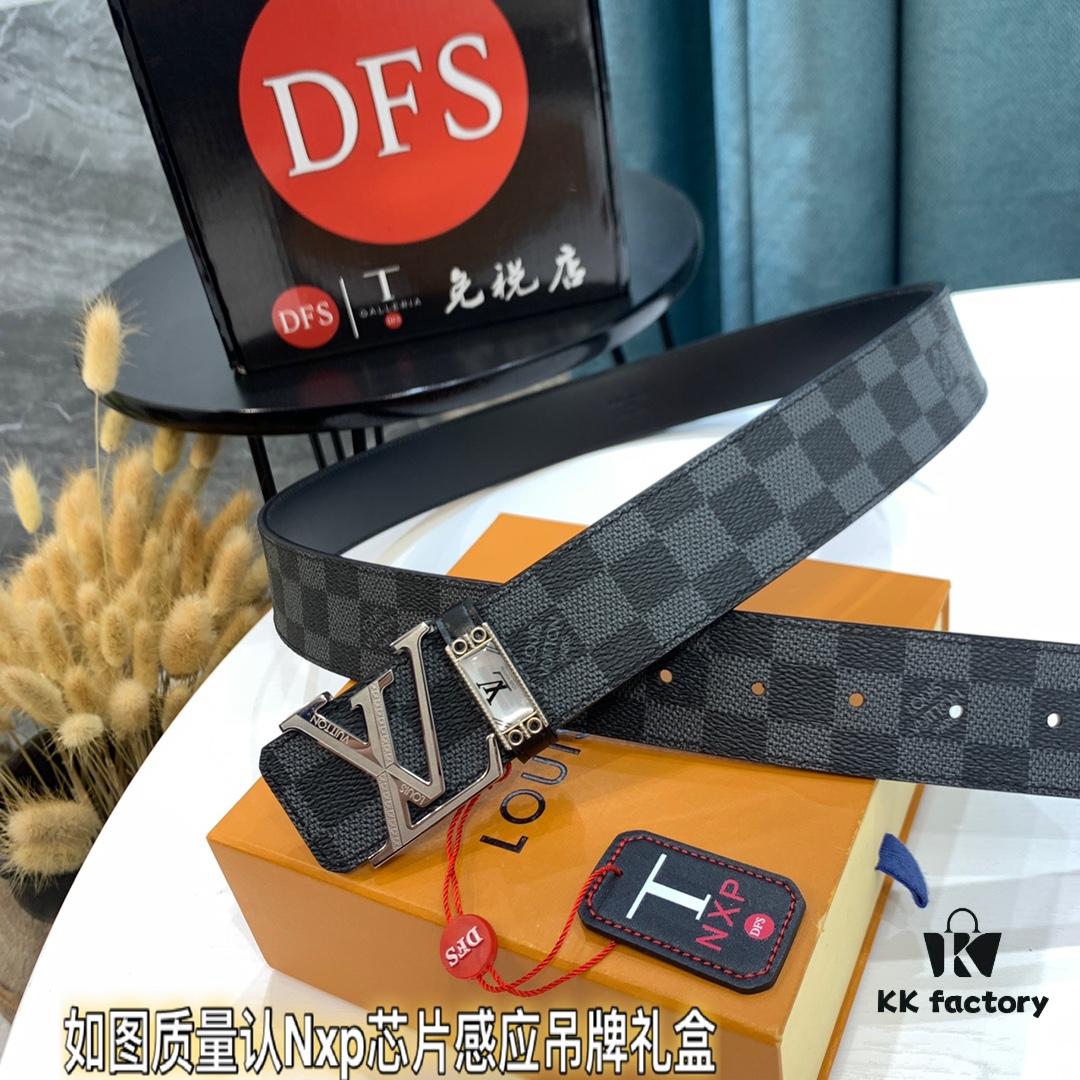 Original Factory Premium Hong Kong Tax-Free T Gift Box 🎁 (NXP RFID Tag Verifiable on Official Website, Authentic Anti-Counterfeit Chip) - Genuine Mould L Stainless Steel Hardware, Inner Clasp: Louis Vuitton LV ZP Synchronized Design