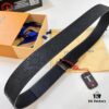 Luxury LV Belt with L-Shape Bicolor Stainless Steel Buckle, Top-Tier Duty-Free Hong Kong Gift Box, French Premium Embossed Full-Grain Calfskin, 3.8cm Width