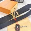 Arrival 🎺🎺 Real Photo, Louis Vuitton LV Men's Belt, ZP Mould Design, Imported Genuine Original Print, Top Grain Cowhide Leather, Precision Metal Letters, Double-Sided Usage, 3.8cm Width
