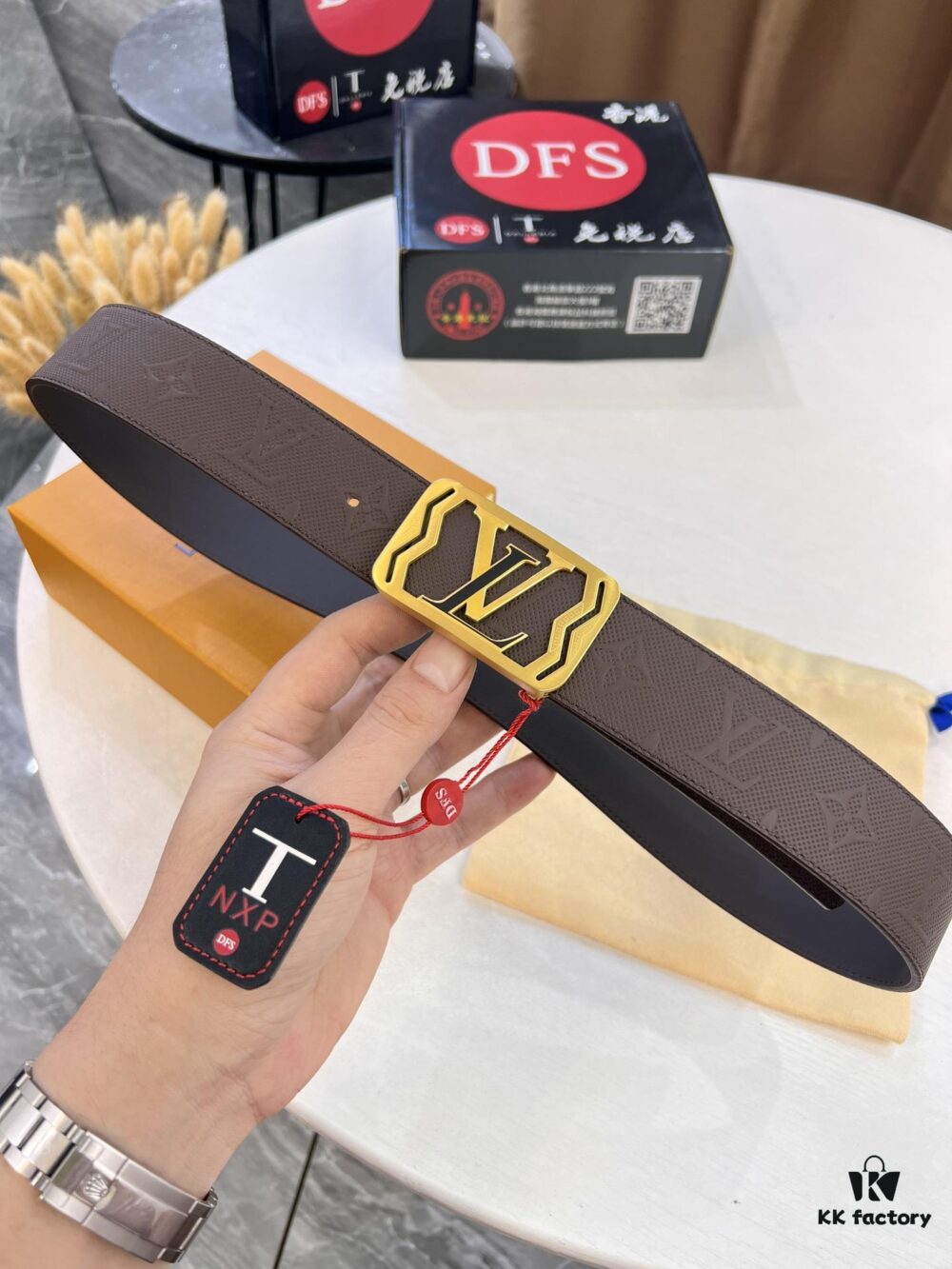 Top-Tier LV Louis Vuitton Belt - Genuine Mold L Letter Polished Stainless Steel Hardware, Inner Buckle Design, 3.8cm Width, Premium French Imported Embossed Cowhide Leather