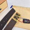 Top-Tier LV Louis Vuitton Belt - Genuine Mold L Letter Polished Stainless Steel Hardware, Inner Buckle Design, 3.8cm Width, Premium French Imported Embossed Cowhide Leather