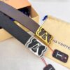 Top-Tier LV Louis Vuitton Belt - Genuine Mold L Letter Polished Stainless Steel Hardware, Inner Buckle Design, 3.8cm Width, Premium French Imported Embossed Cowhide Leather