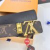 Louis Vuitton LV Belt, ZP Synchronized New Men's Belt with Monogram Imported Fabric, Full-Grain Cowhide, Reversible Design, Diamond-Paved Letter Hardware, 3.8cm Width