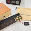 LV Men's Belt, New Arrival, Monogram PVC Imported Fabric, Full Grain Cowhide Leather, 3.8cm Width
