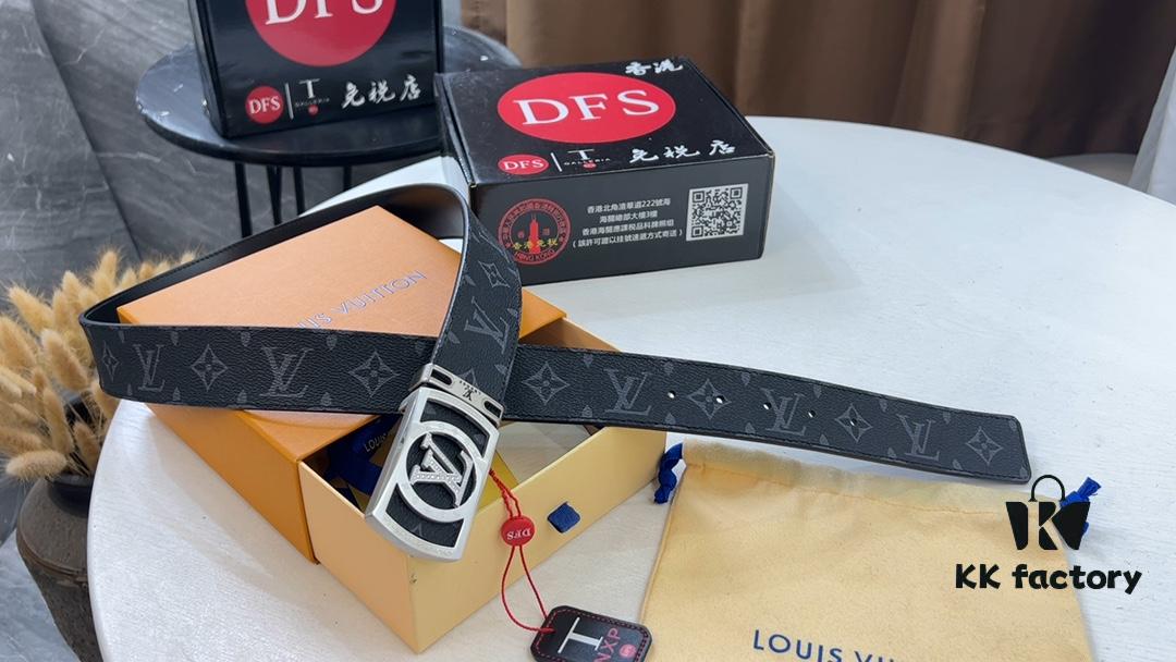 LV New Arrival Monogram Belt with Steel Hardware, Video Anti-Counterfeit Authentication