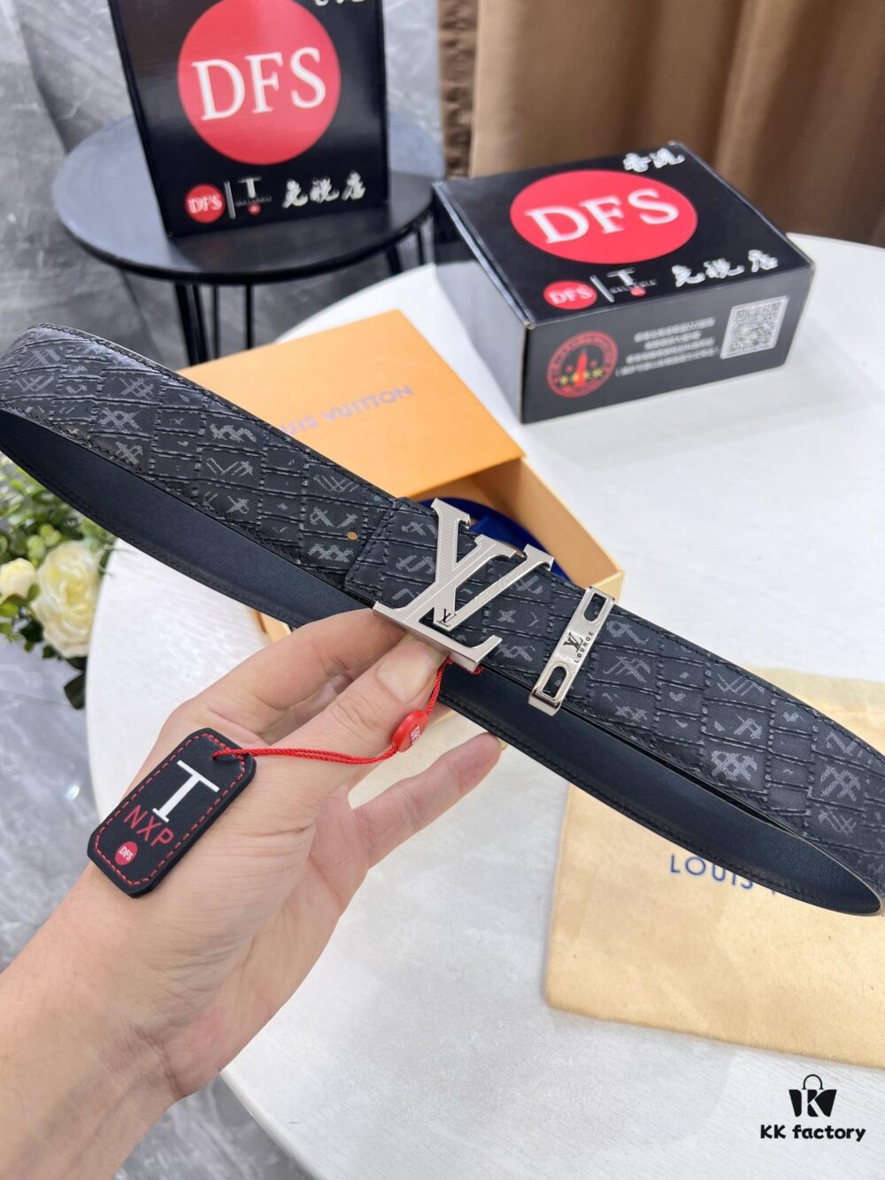 Top-Tier Belt, Original Factory Premium Hong Kong Duty-Free T Gift Box (NXP Hang Tag with RFID Verification Compatible with Official Website, Authentic Anti-Counterfeit Chip)