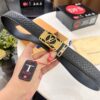 Louis Vuitton Automatic Buckle Belt, Top-Quality Genuine Leather, Imported Full-Grain Calfskin with Refined Grain Texture, 3.5 cm Width, Luxury Business Formal Accessory