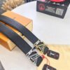 Louis Vuitton LV Belt - Top-Tier Genuine Leather with NXP RFID Chip, Hong Kong Duty-Free Gift Box, Embossed French Full-Grain Calfskin, 3.8cm Width