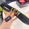 Louis Vuitton Automatic Buckle Belt, Top-Quality Genuine Leather, Imported Full-Grain Calfskin, 3.5 cm Width, LV Stainless Steel Hardware
