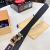 Louis Vuitton Automatic Buckle Belt, Top-Quality Genuine Leather, Imported Full-Grain Calfskin, 3.5 cm Width, LV Stainless Steel Hardware