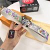 LV Men's Belt, Imported Genuine First-Layer Cowhide, 3.8cm Width, Reversible Design, High-Quality Hardware, NXP Anti-Counterfeit Chip