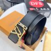 Top-Tier Louis Vuitton LV Belt, Double-Sided Wear, French Top-Grain Calfskin with NXP RFID Chip, 3.8cm Width, Authentic Metal Hardware, Hong Kong Duty-Free T Gift Box