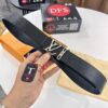 Top-Tier Louis Vuitton LV Belt, Double-Sided Wear, French Top-Grain Calfskin with NXP RFID Chip, 3.8cm Width, Genuine Steel Hardware, Hong Kong Duty-Free T Gift Box
