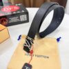 Top-Tier Louis Vuitton LV Belt, Double-Sided Wear, French Top-Grain Calfskin with NXP RFID Chip, 3.8cm Width, Genuine Steel Hardware, Hong Kong Duty-Free T Gift Box