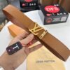 LV Men's Belt, Imported Genuine First-Layer Cowhide, Reversible Design, 3.8cm Width, Premium Quality with NXP Anti-Counterfeit Chip