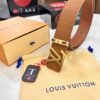 LV Men's Belt, Imported Genuine First-Layer Cowhide, Reversible Design, 3.8cm Width, Premium Quality with NXP Anti-Counterfeit Chip