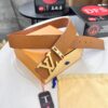 LV Men's Belt, Imported Genuine First-Layer Cowhide, Reversible Design, 3.8cm Width, Premium Quality with NXP Anti-Counterfeit Chip