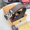 Arrival of Louis Vuitton LV Men's Belt, ZP Mould Design, Imported Genuine Original Print, Full-Grain Cowhide Leather, Double-Sided Usage, 3.8cm Width