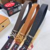 Arrival of Louis Vuitton LV Men's Belt, ZP Mould Design, Imported Genuine Original Print, Full-Grain Cowhide Leather, Double-Sided Usage, 3.8cm Width