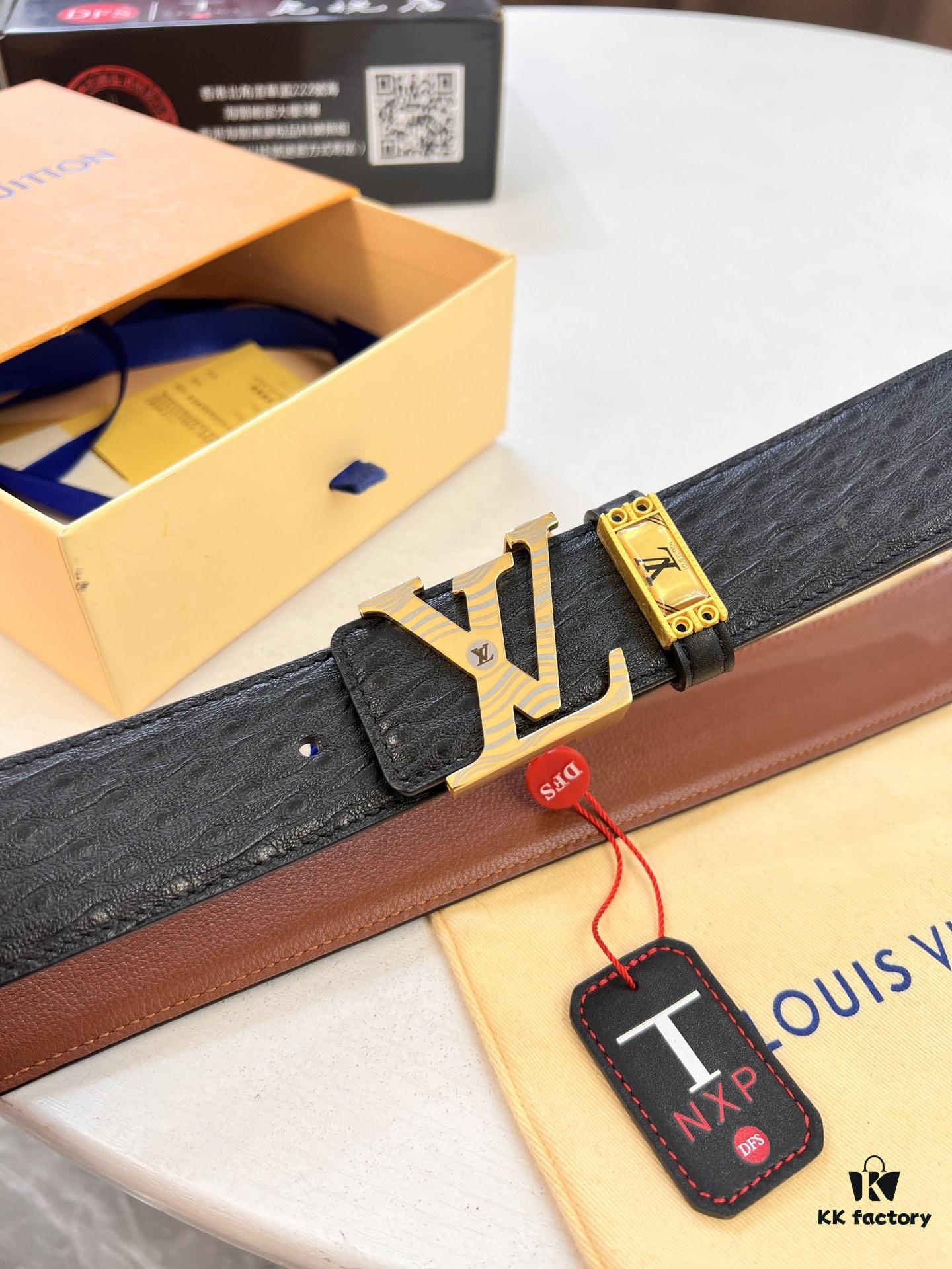 150🔱🔱🔱 Top-Tier Belt, Original Factory Premium Hong Kong Duty-Free T Gift Box 🎁 (NXP Hangtag with Sensing Chip for Official Website Authentication)