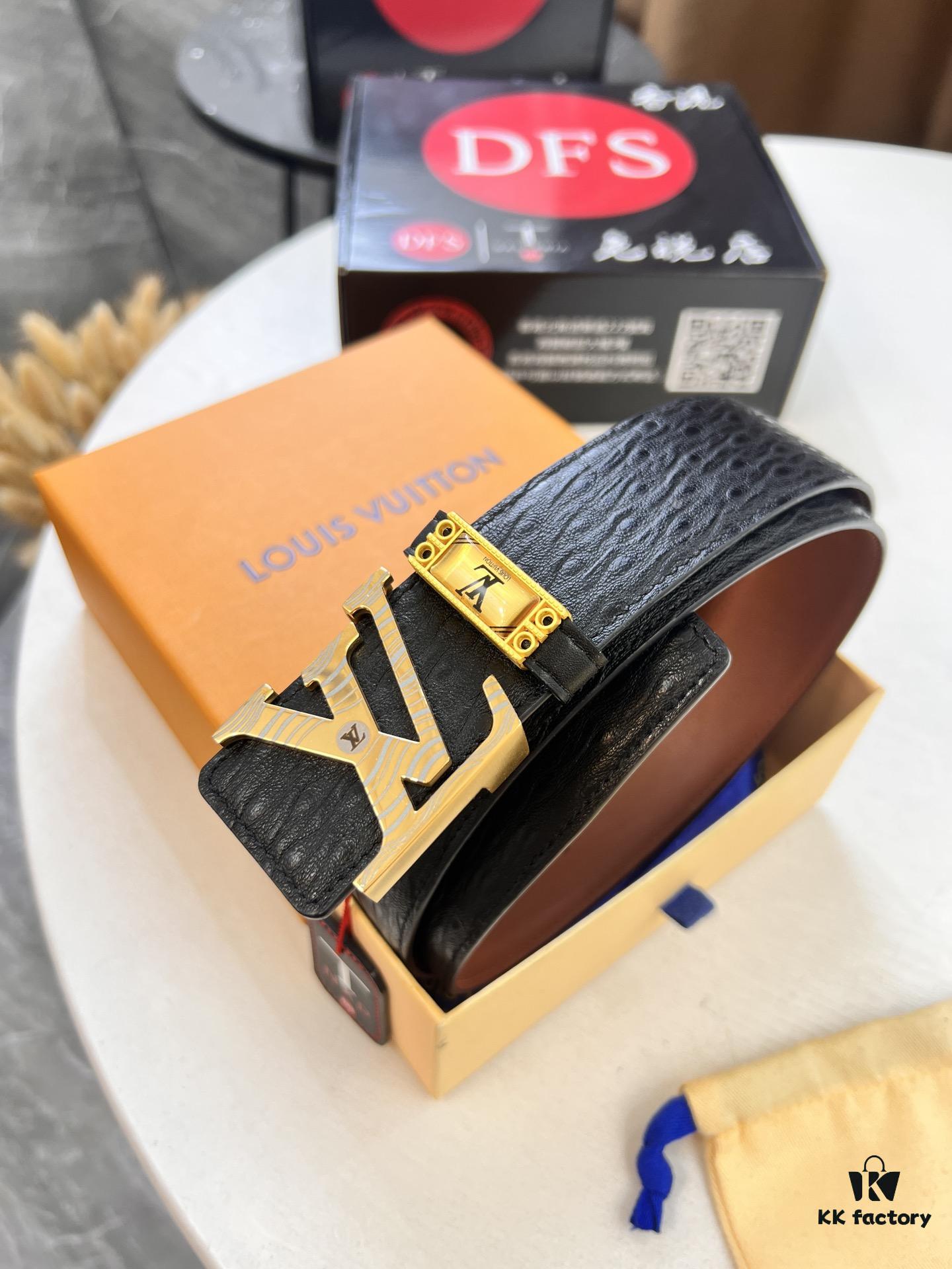 150🔱🔱🔱 Top-Tier Belt, Original Factory Premium Hong Kong Duty-Free T Gift Box 🎁 (NXP Hangtag with Sensing Chip for Official Website Authentication)