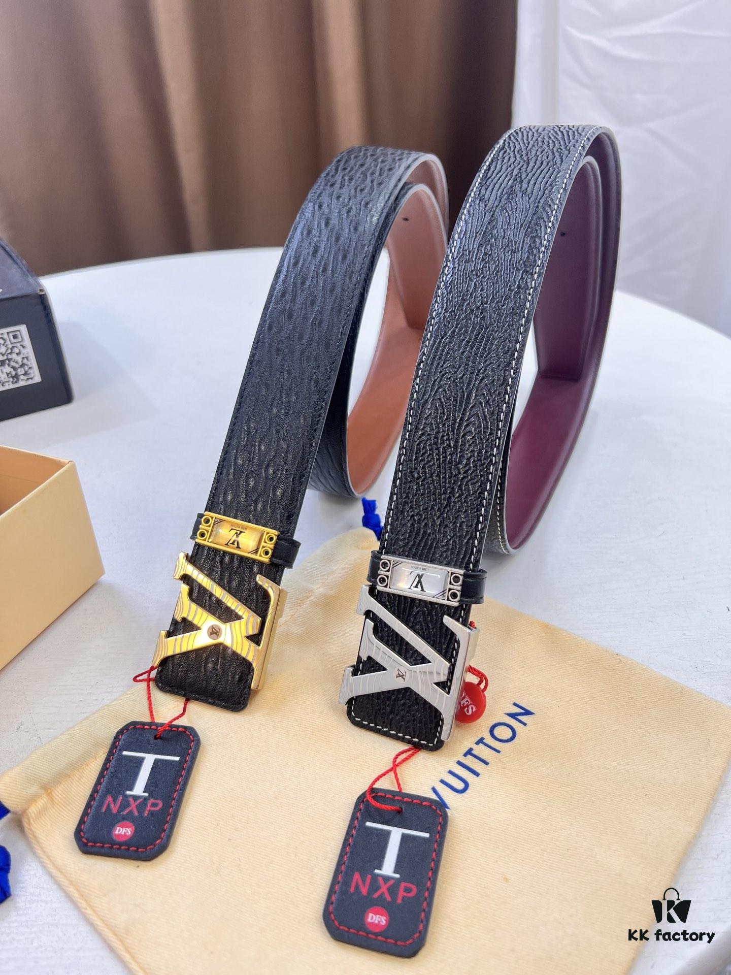 150🔱🔱🔱 Top-Tier Belt, Original Factory Premium Hong Kong Duty-Free T Gift Box 🎁 (NXP Hangtag with Sensing Chip for Official Website Authentication)