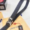 Top-Tier Louis Vuitton LV Belt – Genuine Crocodile-Texture Top Layer Calfskin, 3.8cm Width, Original Hong Kong Duty-Free Gift Box with NXP RFID Tag (Verifiable on Official Website)