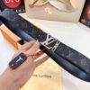 Louis Vuitton LV Belt, ZP Synchronized New Men's Belt with Monogram Imported Fabric, Full-Grain Calfskin Plain Weave, Reversible Design, Diamond-Paved Letter Hardware, 3.8cm Width