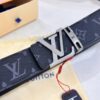 Louis Vuitton LV Belt, ZP Synchronized New Men's Belt with Monogram Imported Fabric, Full-Grain Calfskin Plain Weave, Reversible Design, Diamond-Paved Letter Hardware, 3.8cm Width