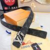Louis Vuitton LV Belt, ZP Synchronized New Men's Belt with Monogram Imported Fabric, Full-Grain Calfskin Plain Weave, Reversible Design, Diamond-Paved Letter Hardware, 3.8cm Width