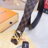 Louis Vuitton LV Belt, ZP Synchronized New Men's Belt with Monogram Imported Fabric, Full-Grain Cowhide Plain Weave, Reversible Design, Diamond-Inlaid Letter Hardware, 3.8cm Width