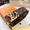 Louis Vuitton LV Belt, ZP Synchronized New Men's Belt with Monogram Imported Fabric, Full-Grain Cowhide Plain Weave, Reversible Design, Diamond-Inlaid Letter Hardware, 3.8cm Width